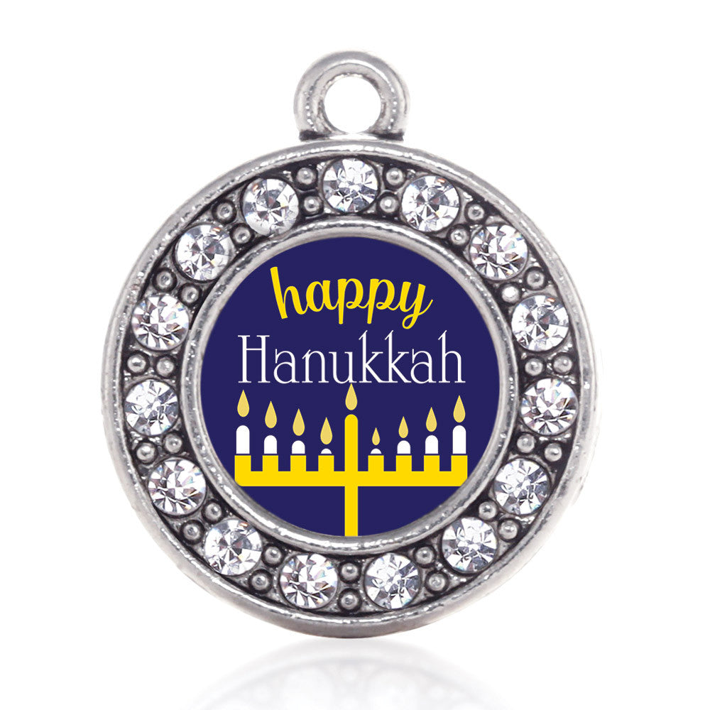 Happy Hanukkah Circle Charm