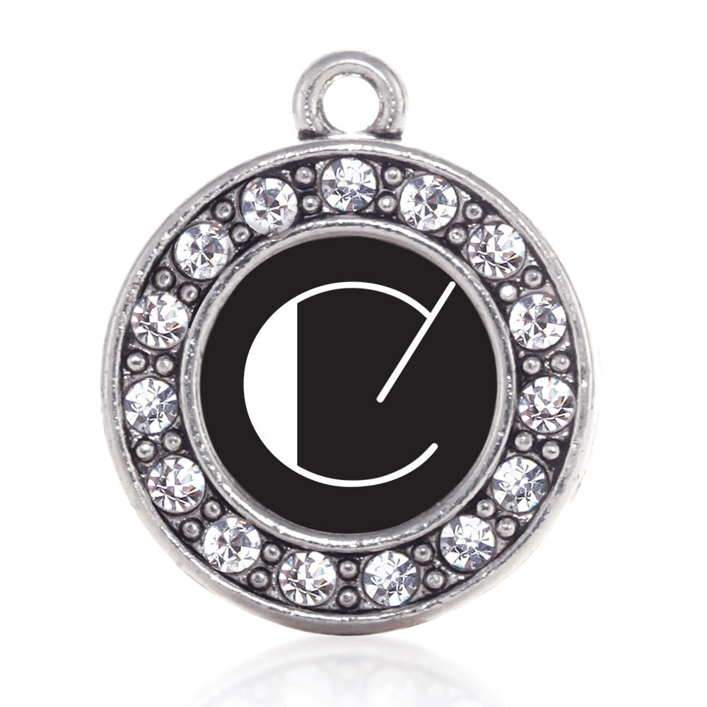 My Vintage Initials - Letter C Circle Charm