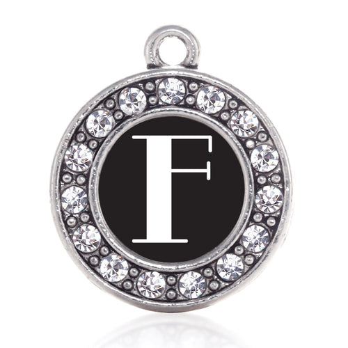 My Vintage Initials - Letter F Circle Charm