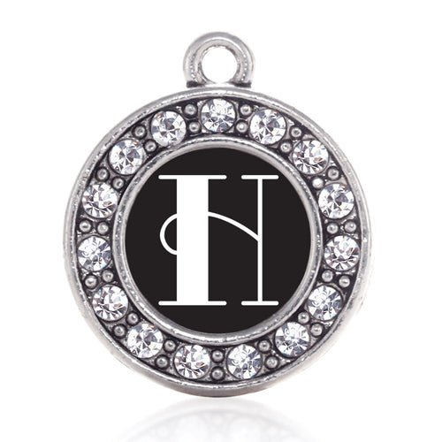 My Vintage Initials - Letter H Circle Charm