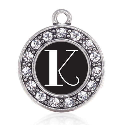 My Vintage Initials - Letter K Circle Charm