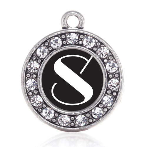 My Vintage Initials - Letter S Circle Charm