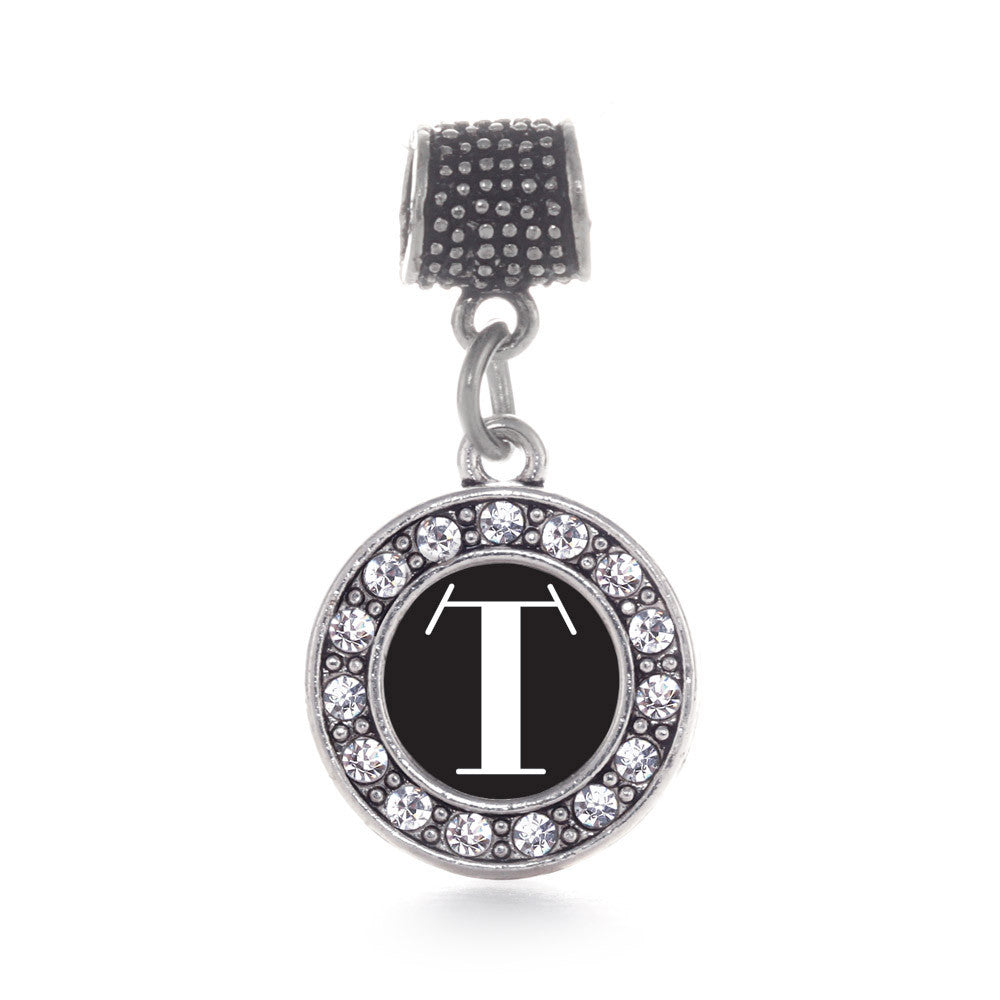 My Vintage Initials - Letter T Circle Charm
