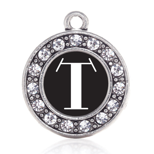 My Vintage Initials - Letter T Circle Charm