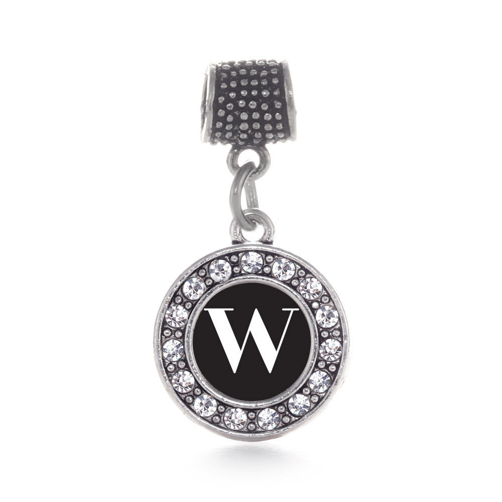 My Vintage Initials - Letter W Circle Charm