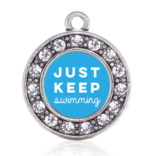 Just Keep Swimming Circle Charm