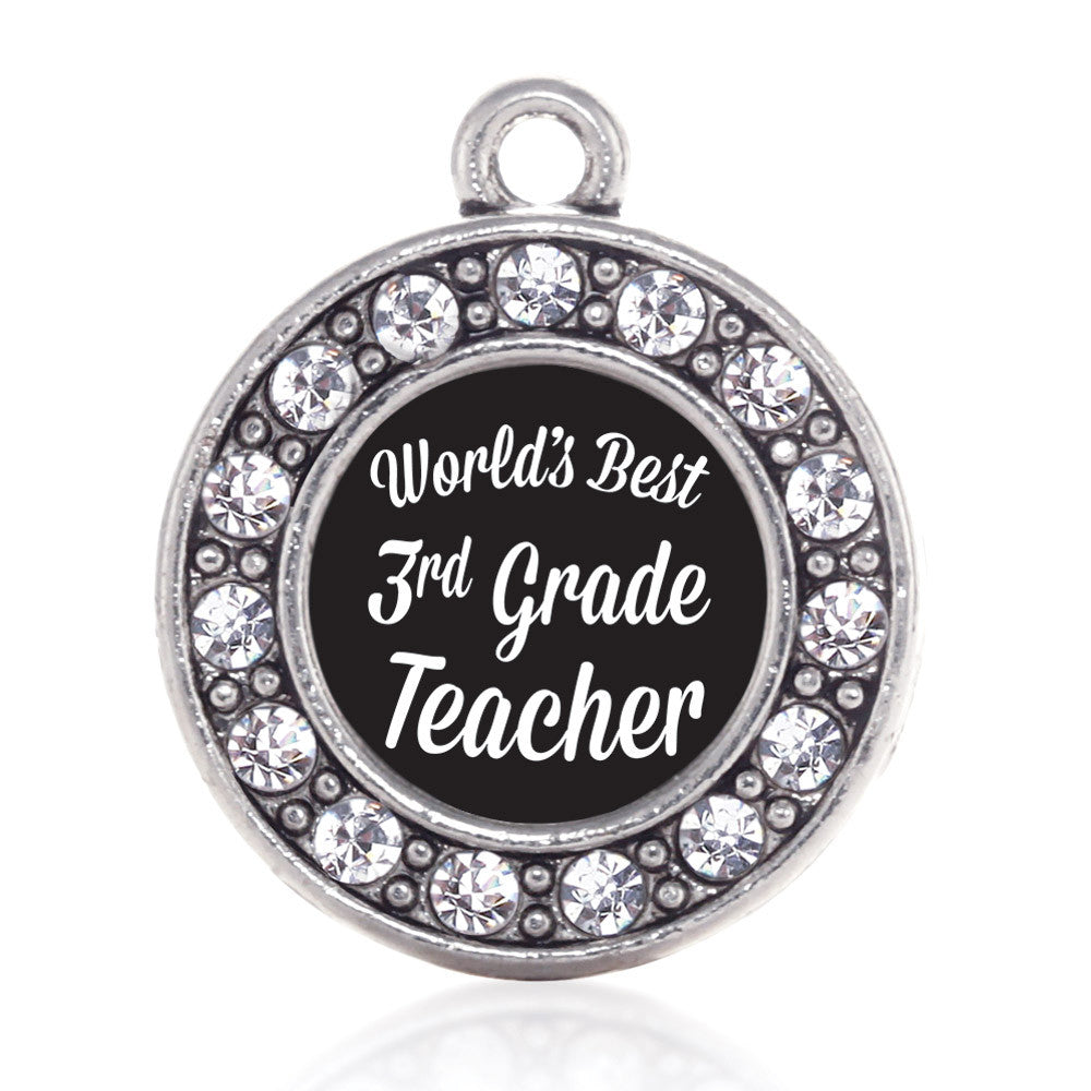 World's Best 3rd Grade Teacher Circle Charm