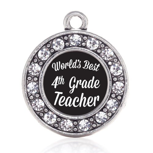 World's Best 4rth Grade Teacher Circle Charm