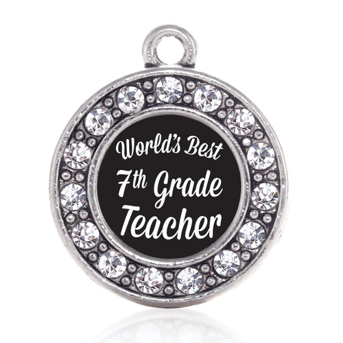 World's Best 7th Grade Teacher Circle Charm