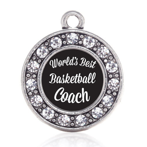 World's Best Basketball Coach Circle Charm