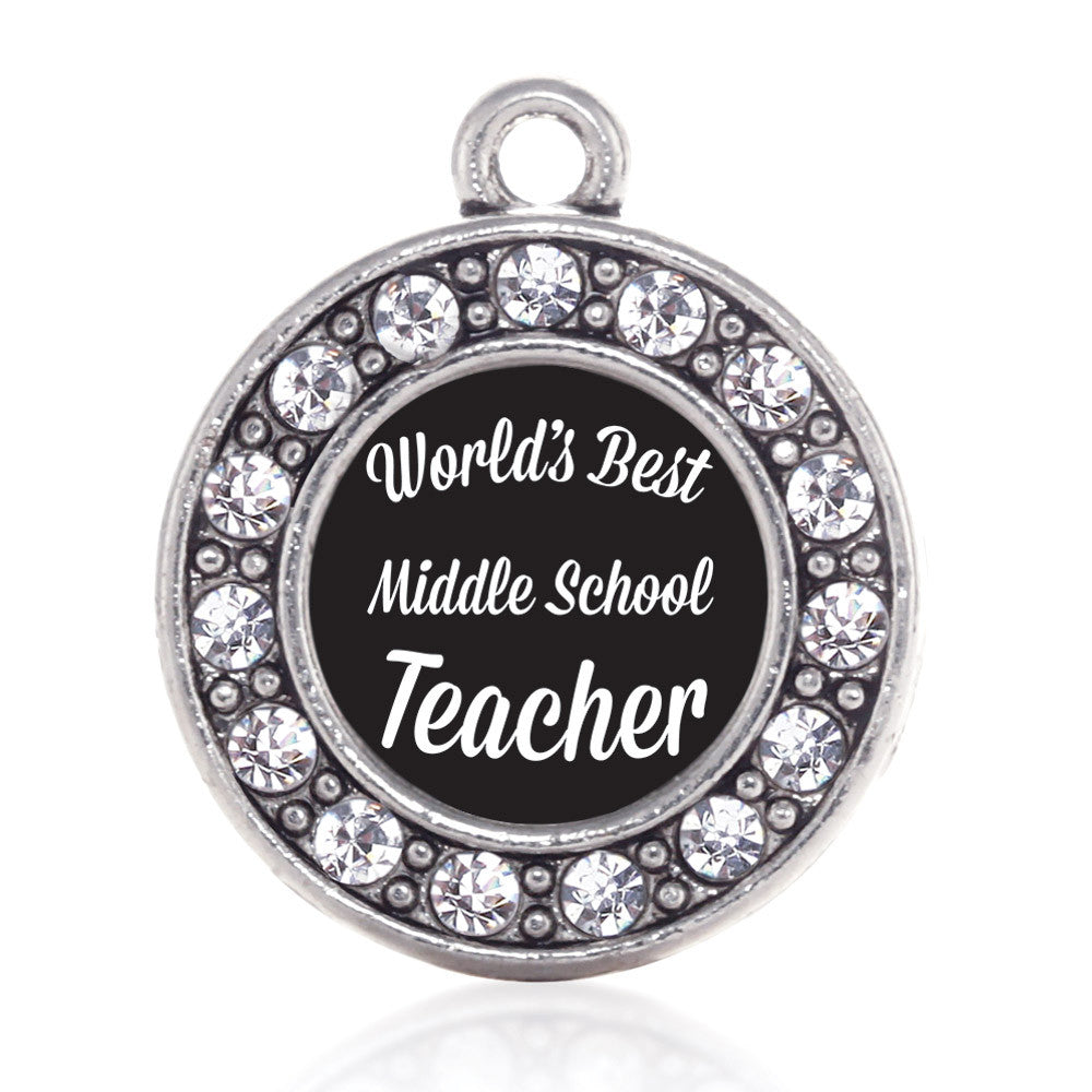 World's Best Middle School Teacher Circle Charm