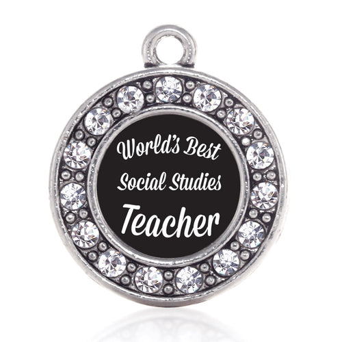 World's Best Social Studies Teacher Circle Charm