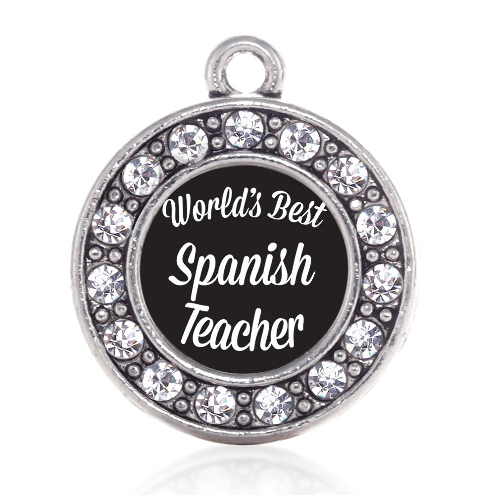 World's Best Spanish Teacher Circle Charm