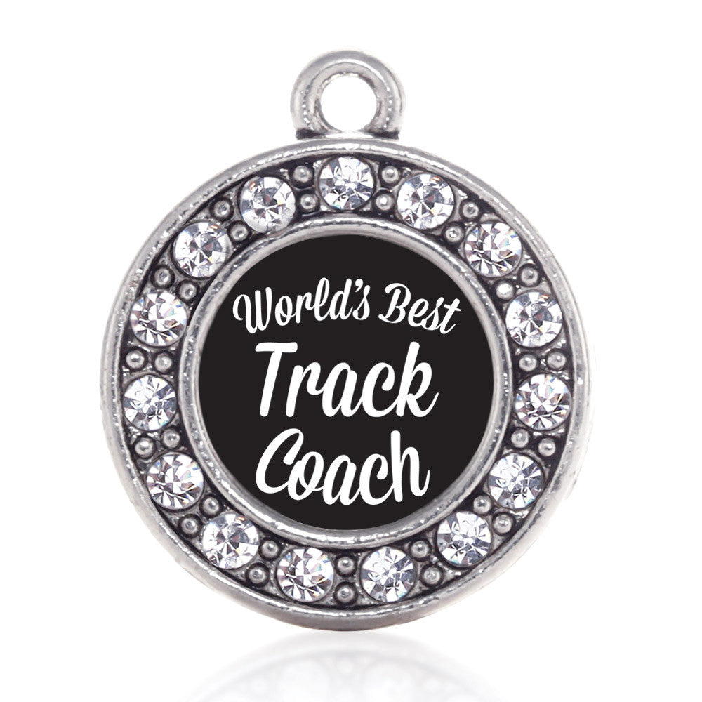 World's Best Track Coach Circle Charm