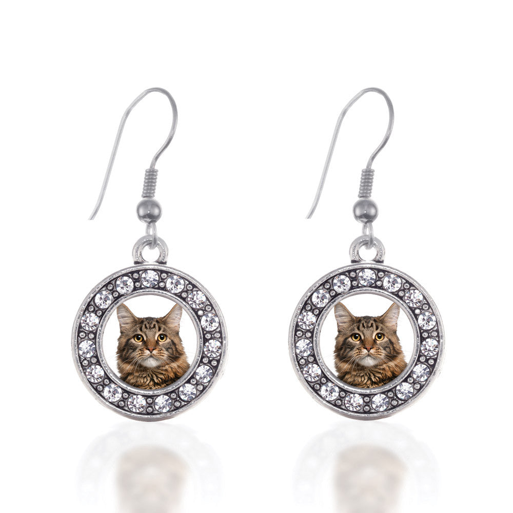 Maine Coon Cat Circle Charm