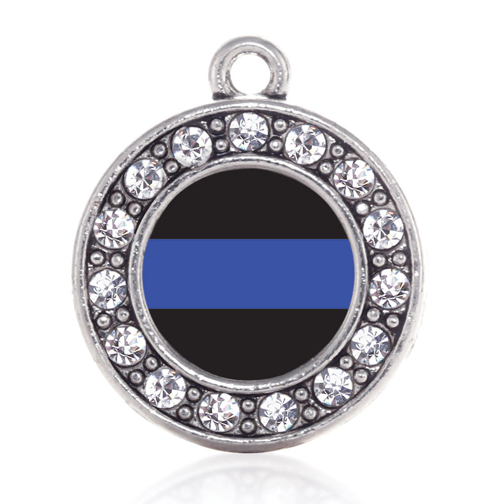 Blue Line Law Enforcement Support Circle Charm