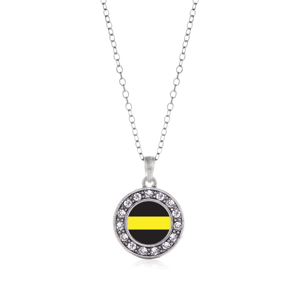 Thin Gold Line Dispatcher Support Circle Charm
