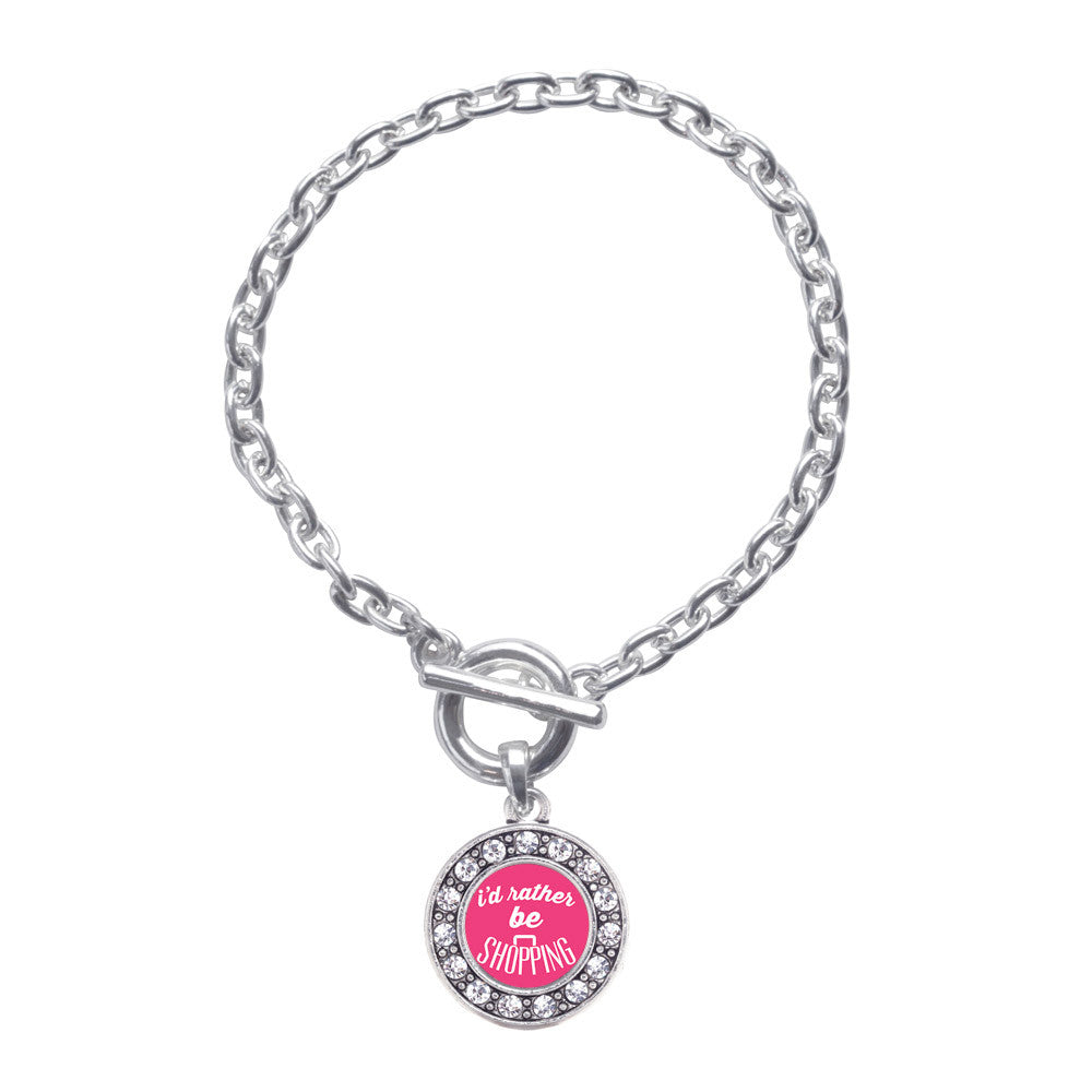 I'd Rather Be Shopping Circle Charm