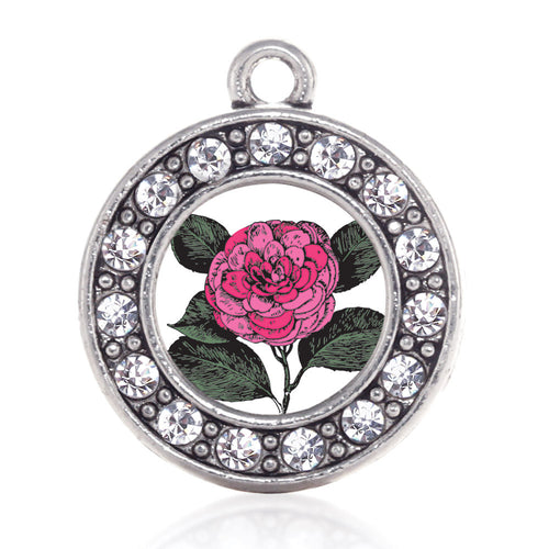 Camelia Flower Circle Charm
