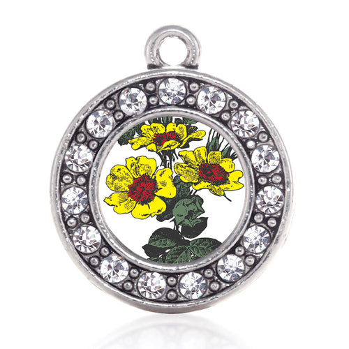 Coreopsis Flower Circle Charm
