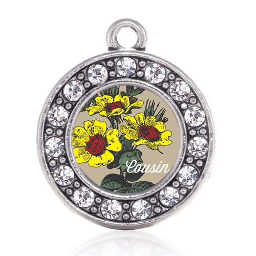 Cousin Coreopsis Flower Circle Charm