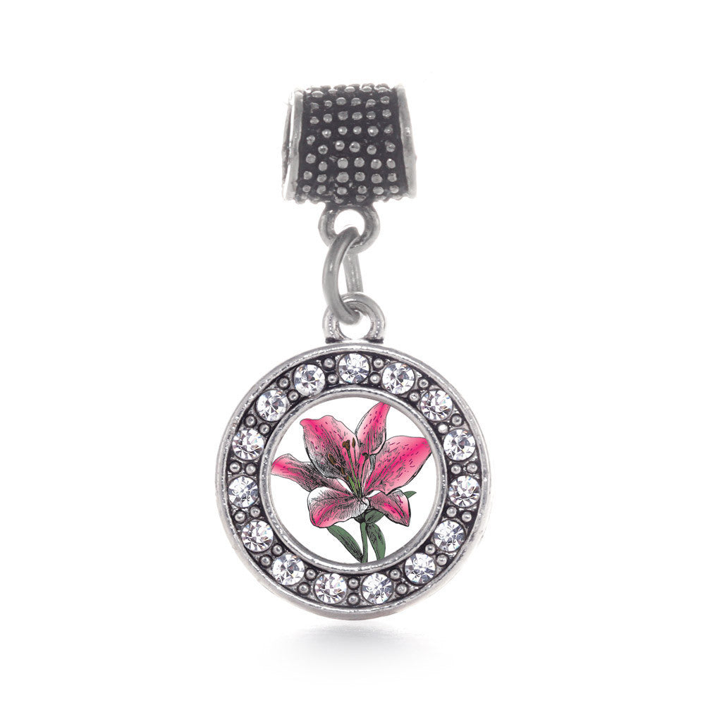 Lily Flower Circle Charm