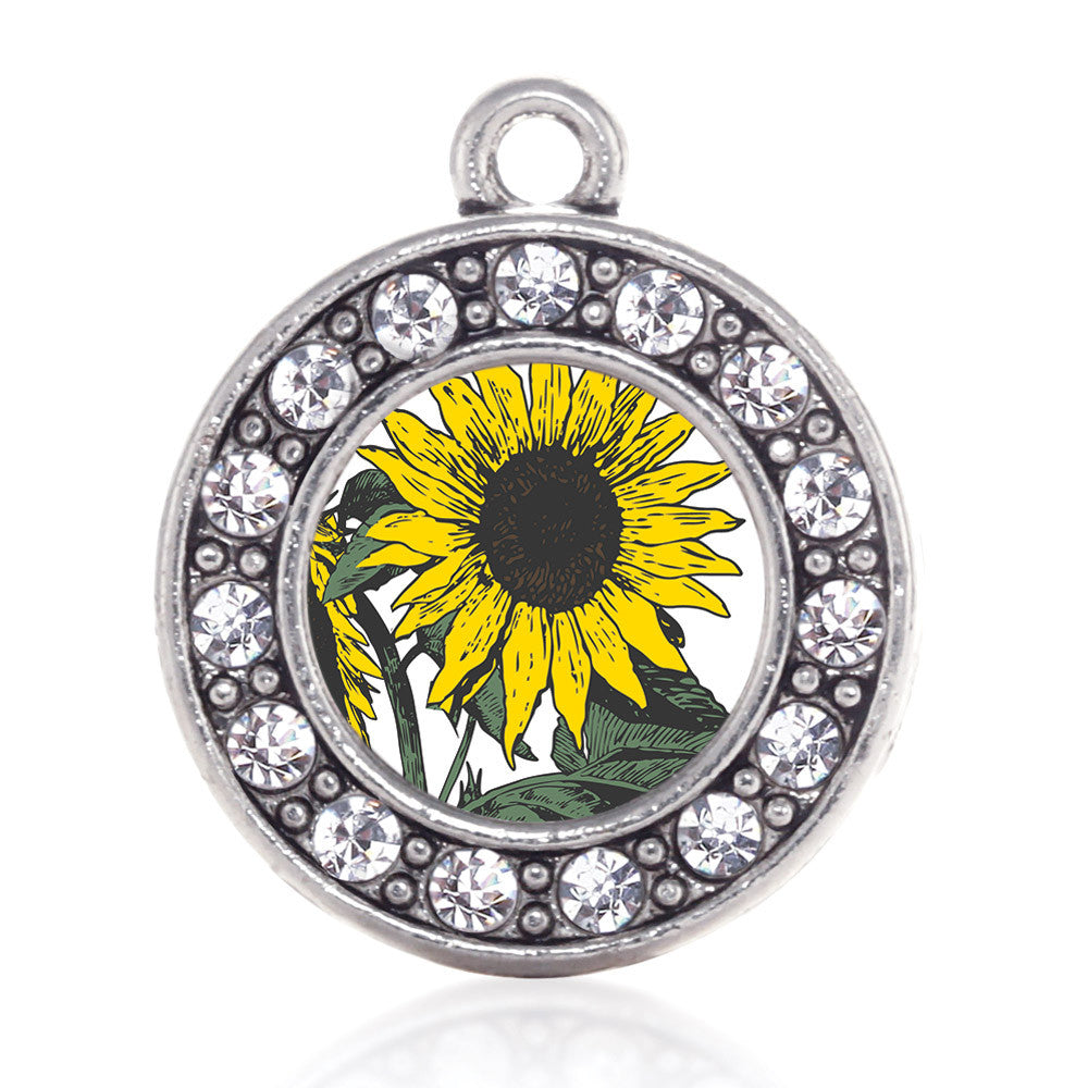 Sunflower Circle Charm