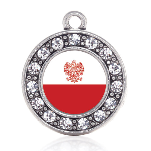 Polish Flag Circle Charm