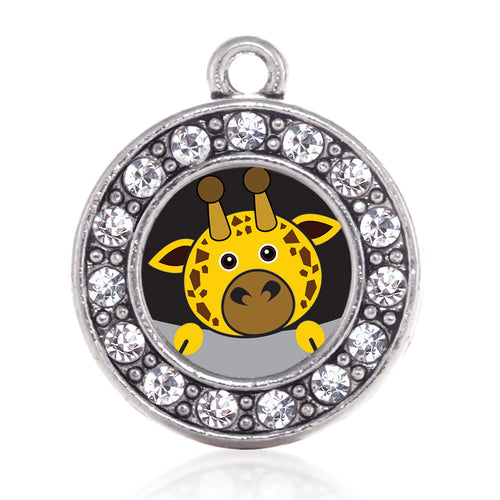 Peeking Giraffe Circle Charm