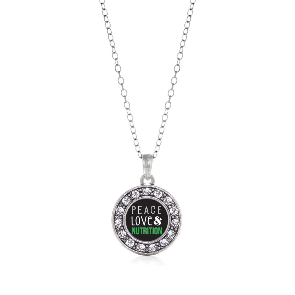 Peace, Love, and Nutrition Circle Charm