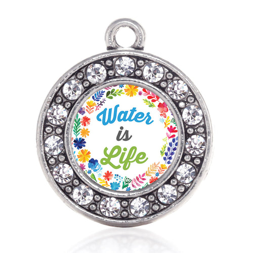 Water Is Life Circle Charm