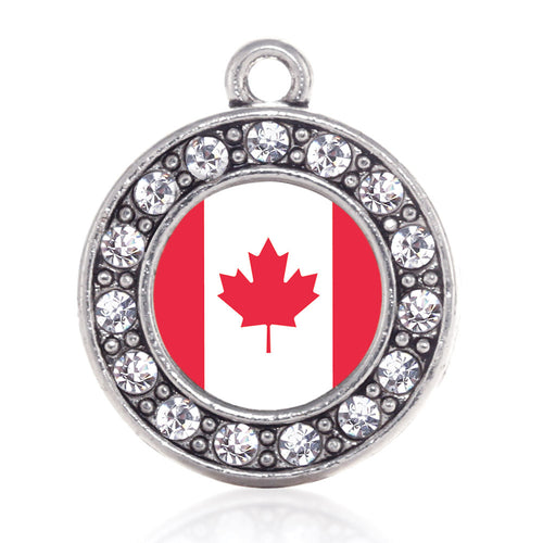 Canadian Flag Circle Charm