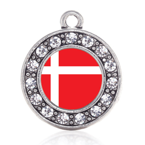 Denmark Flag Circle Charm
