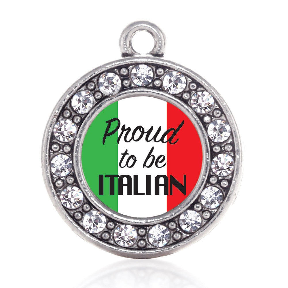 Proud to be Italian Circle Charm