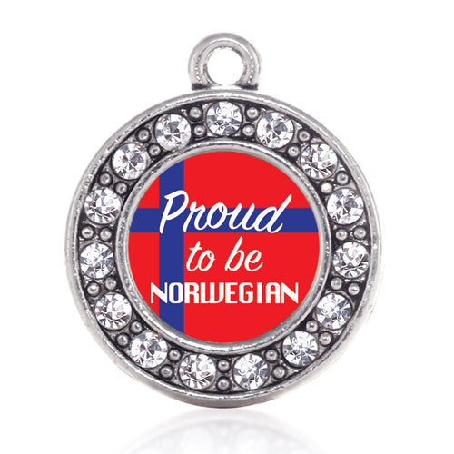 Proud to be Norwegian Circle Charm
