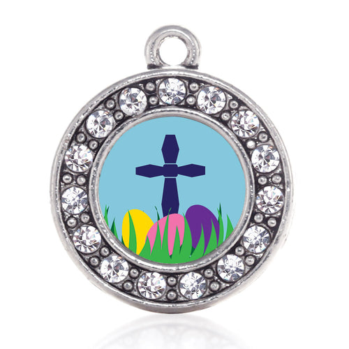 Easter Cross & Eggs Circle Charm