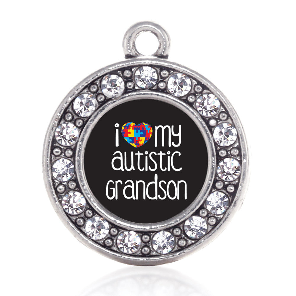 I Love My Autistic Grandson Circle Charm
