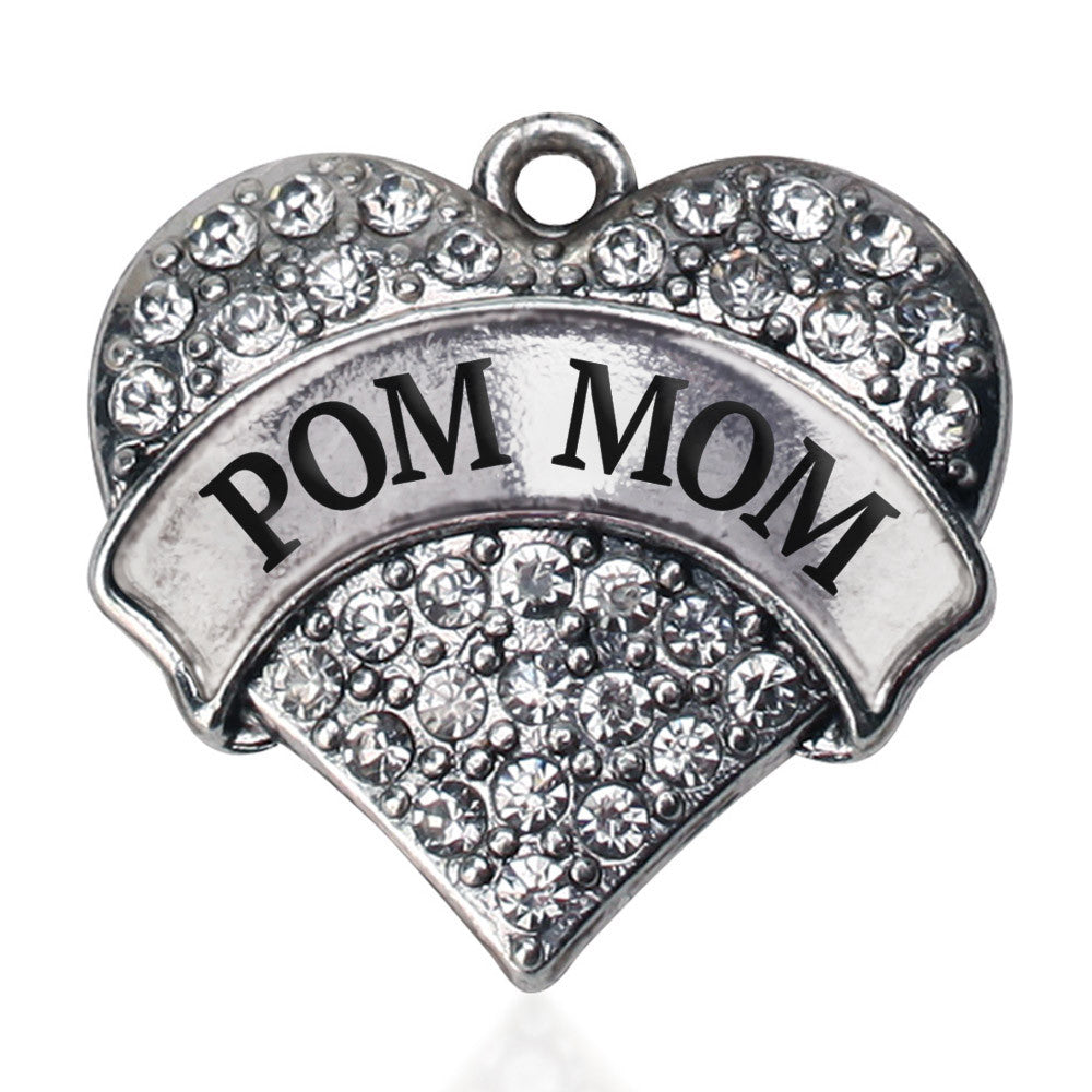 Pom Mom Pave Heart Charm