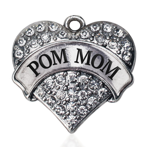 Pom Mom Pave Heart Charm