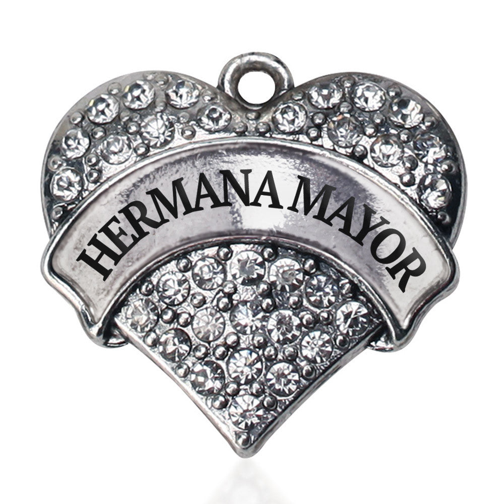 Hermana Mayor - Big Sister Pave Heart Charm