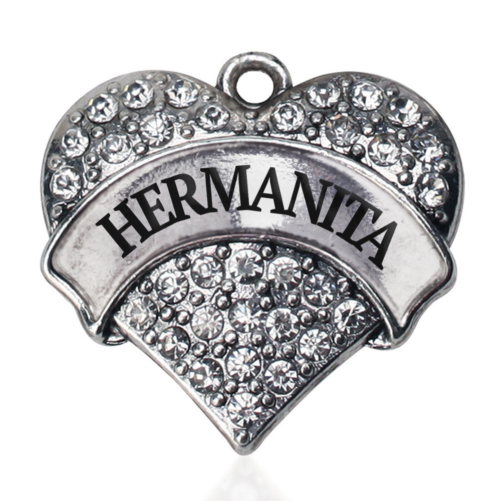 Hermanita - Little Sister Pave Heart Charm