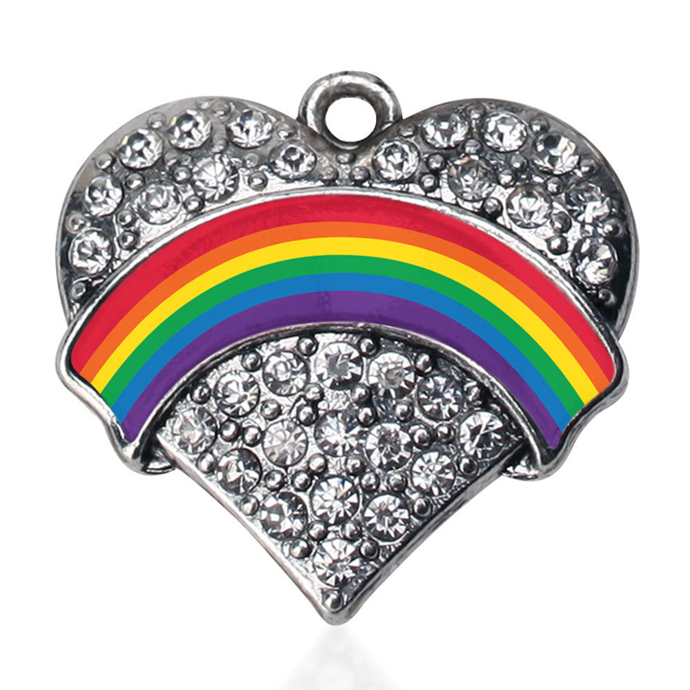 LGBT Pride Pave Heart Charm