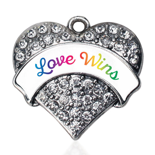 Love Wins Pave Heart Charm