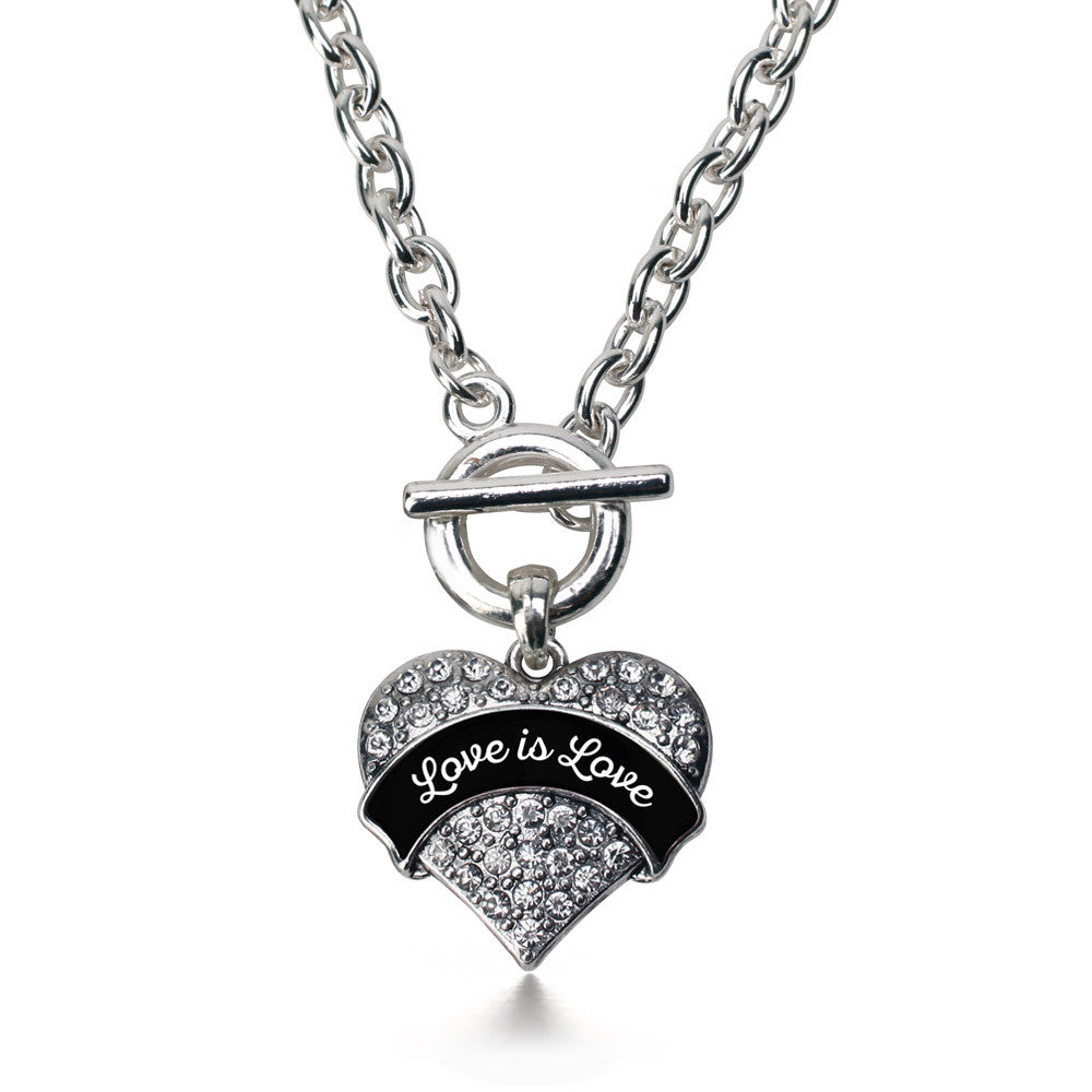 Love is Love Pave Heart Charm