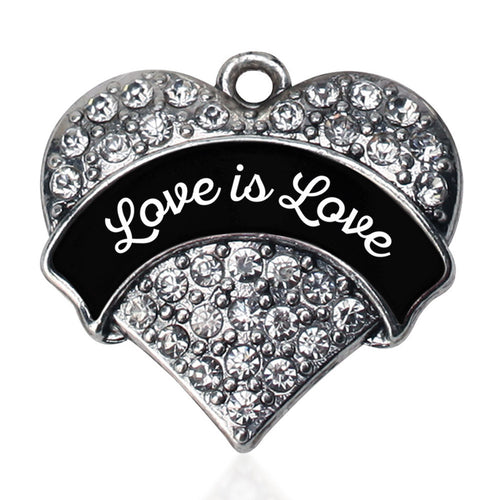 Love is Love Pave Heart Charm