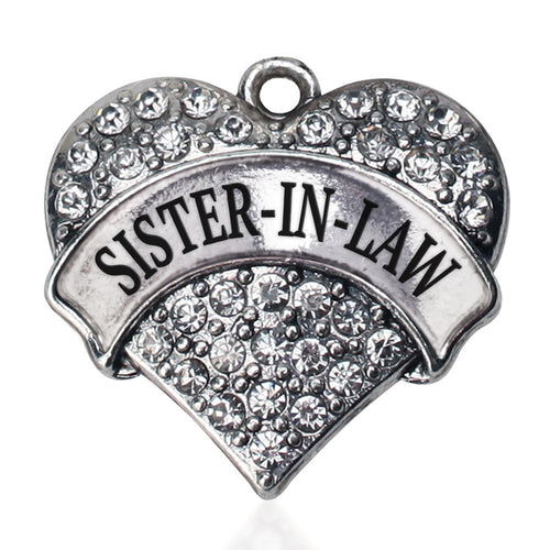 Sister-In-Law Pave Heart Charm