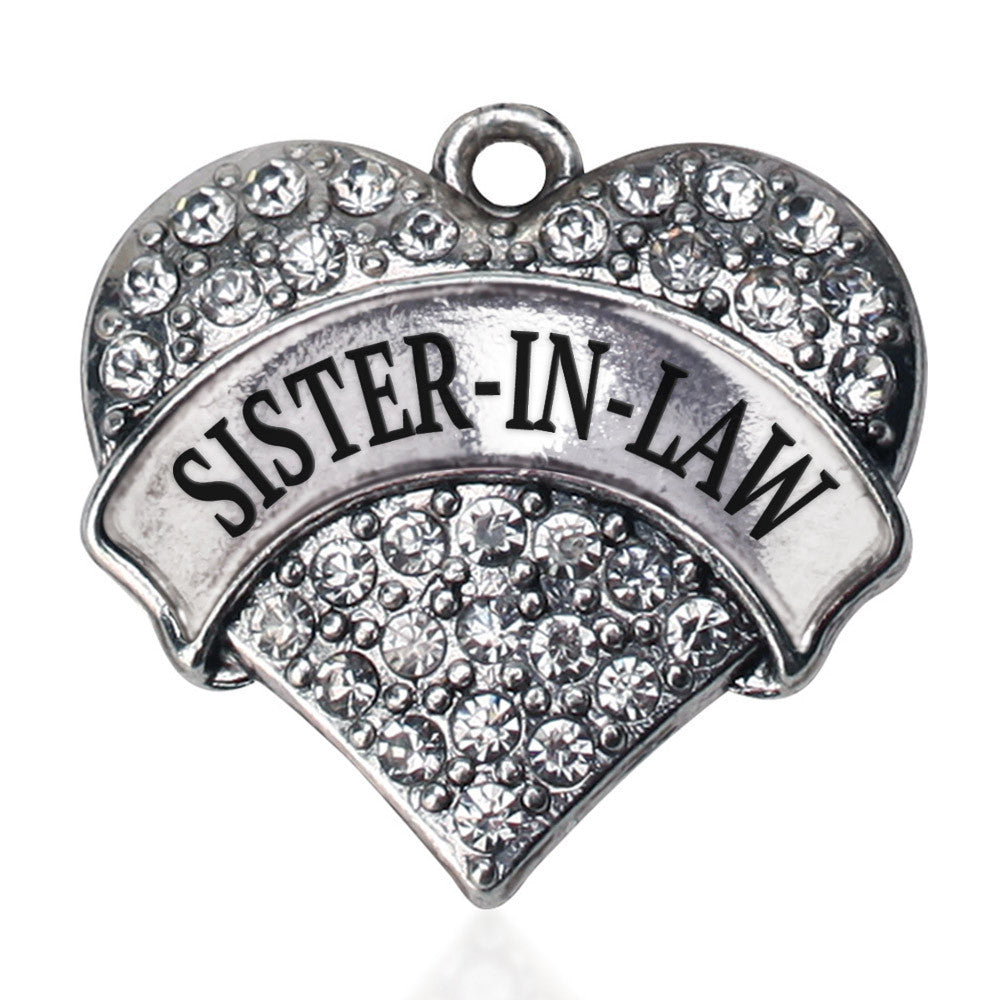Sister-In-Law Pave Heart Charm