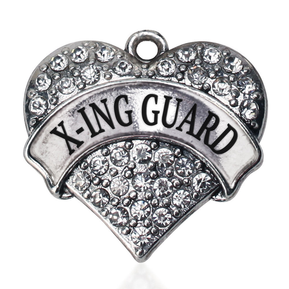 X-ing Guard Pave Heart Charm