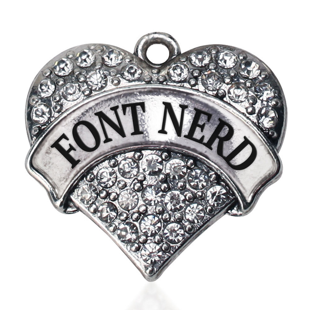 Font Nerd Pave Heart Charm