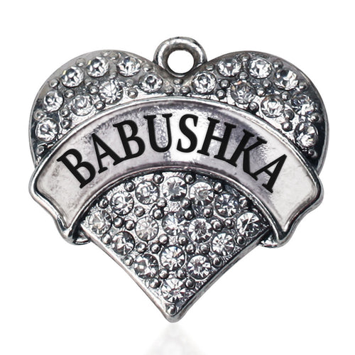 Babushka Pave Heart Charm